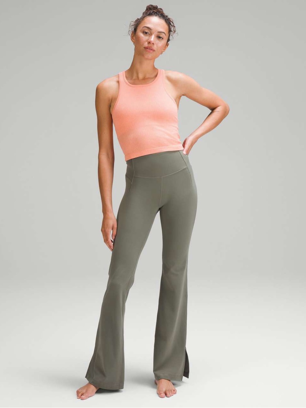Lululemon Ebb To Street Racerback Crop Tank - Sunny coral - 6